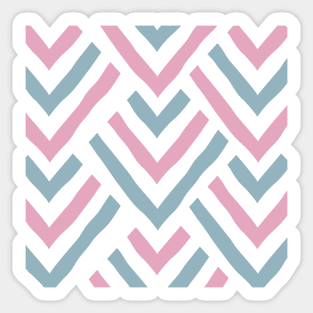 Teal blush chevrons Sticker